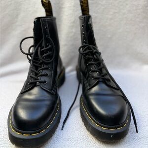 Dr. Martens Black Leather Combat Boots